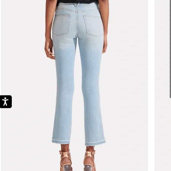 New Veronica Beard Carolyn Tuxedo Stripe Baby Boot Jeans Size 28/6 - Picture 2 of 11